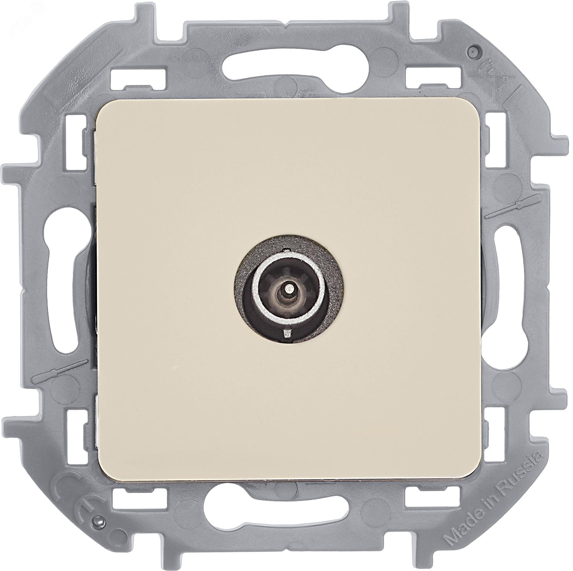 Розетка телевизионная оконечная TV Inspiria 10дБ 5-862мГц механизм сл. кость Leg 673871