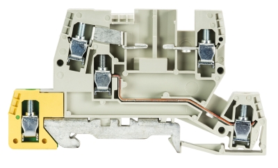 Клемма этажн. разъед. WKI 4 TKG-D-SL - Мультифунциональная клемма, тип фиксации провода: винтовой, номинальное сечение: 4 мм кв., 26A, 400V, ширина: 6 мм, цвет: серый, тип монтажа: DIN 35