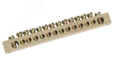 Шина PEN "земля-ноль" 6х9мм 14/2 (14групп/крепеж по краям) YNN11-14-100