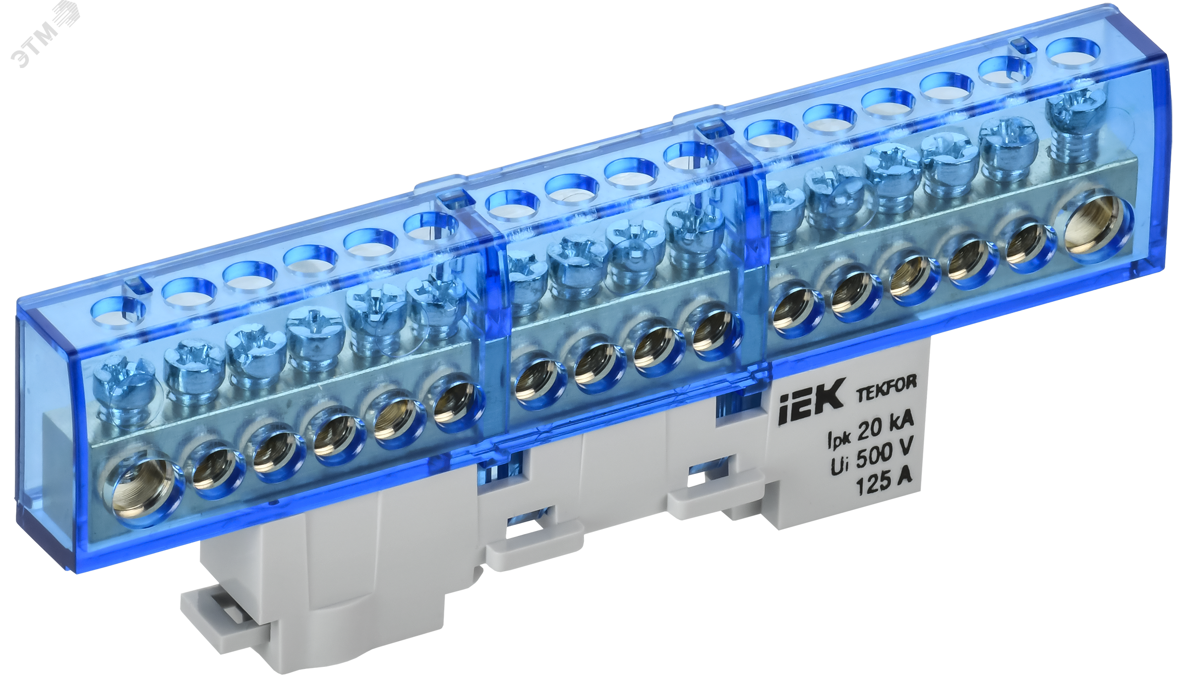 TEKFOR Шина N ноль изолированная на универсальном держателе 8х12-16-С IEK TF-NN20-16-KL-K07