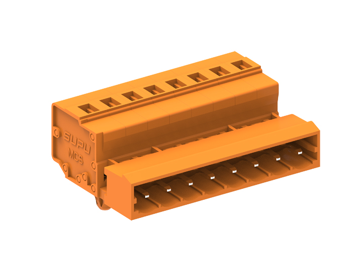 Вилочный разъем на кабель 458419/030 - Вилочный разъем, прямой, на кабель, шаг: 5.08 мм, 19 полюсов, фиксация провода пружинная, исполнение: с якорными защелками в панель, 320V, 12A, цвет: оранжевый Вилочный разъем на кабель 458419/030 - Вилочный разъем, прямой, на кабель, шаг: 5.08 мм, 19 полюсов, фиксация провода пружинная, исполнение: с якорными защелками в панель, 320V, 12A, цвет: оранжевый