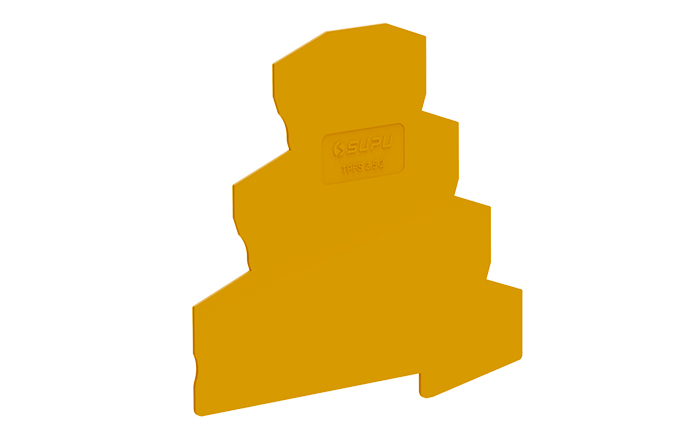 Торцевая крышка TPFS2.5-2-OG-EC - Торцевая крышка для клемм TPFS-2.5-2..., цвет: оранжевый