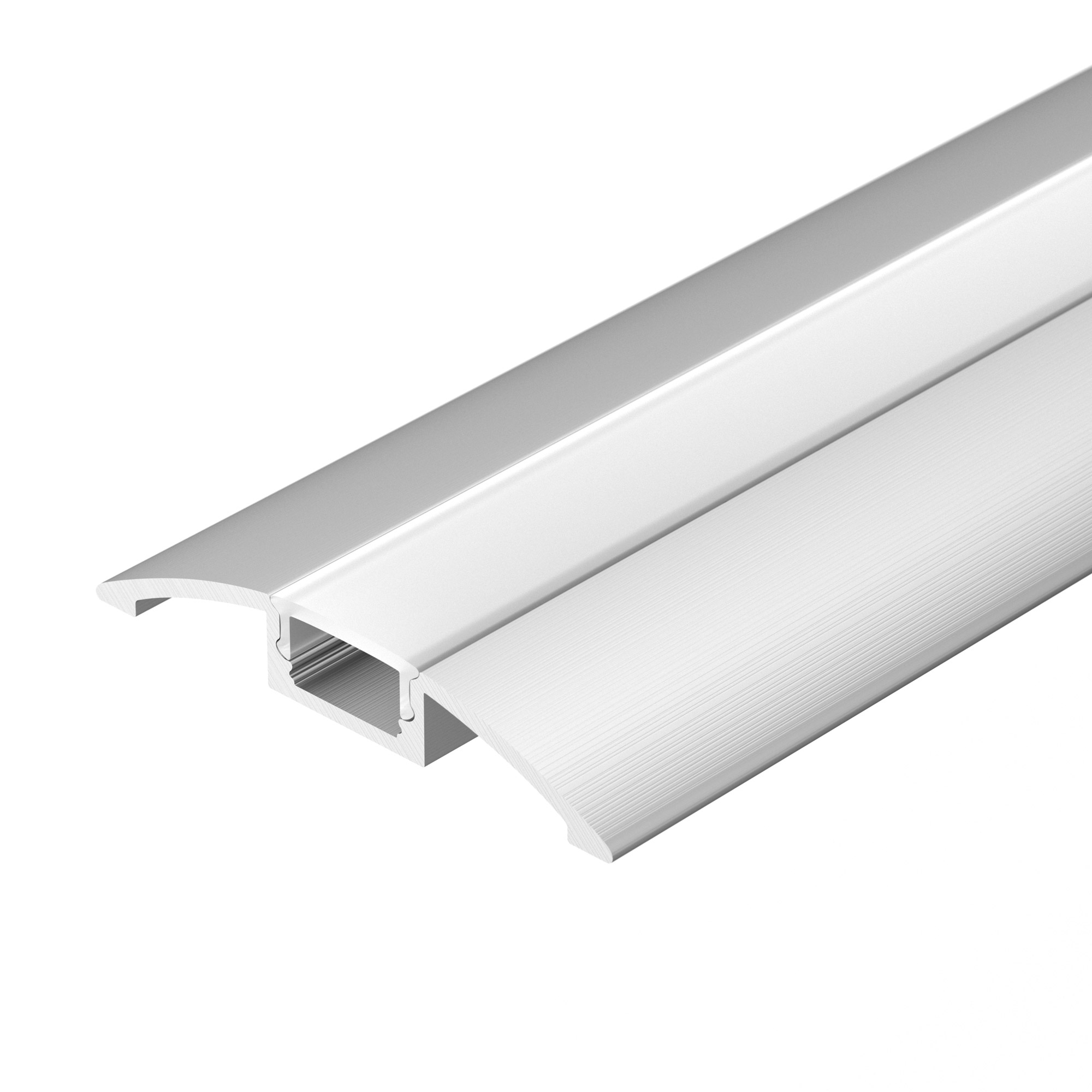 Профиль ARH-FLAT-2000 ANOD 016149 - Алюминиевый анодированный профиль (порожек) для светодиодных лент и линеек. Габаритные размеры (LхWхH): 2000x56x9 мм. Ширина площадки для ленты 12 мм. Экраны, заглушки и другие аксессуары приобретаются отдельно. Цена за