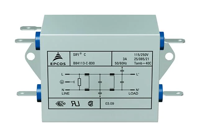 B84113C0000B110 - EMC-фильтр SIFI-C, 2X10A 250V, 2 x 0.47мкФ (X2) + 2 x 4700 пФ (Y2), 4 x 3.6 мГн