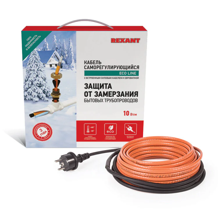 Кабель греющий саморегулирующийся 10HTM2-CT, в трубу, 6м/60Вт 51-0603