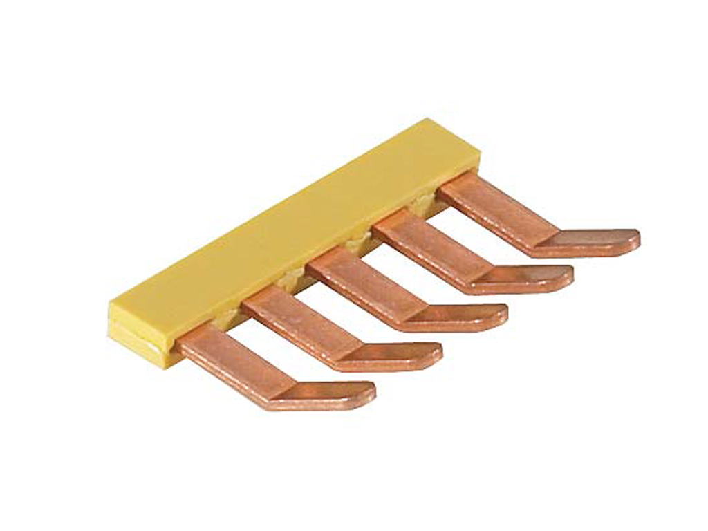 Соед.мостик IVBS WK4 E -  5 - Соединительный мостик, для установки в зажимную клетку, изолированный, толщина 1 мм, угловой, 5 полюсов, для клемм: WK 4 E/U