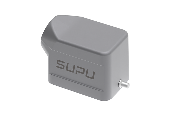 Крышка разъема S6B-SE-2B-M20 - Крышка разъема на кабель, типоразмер 6B, стандартное исполнение, без уплотнителя, 1 отверстие с резьбой для кабельных вводов M20x1,5, с боковым расположением, без защелки (упоры под одну защелку), материал корпуса: алюминиев