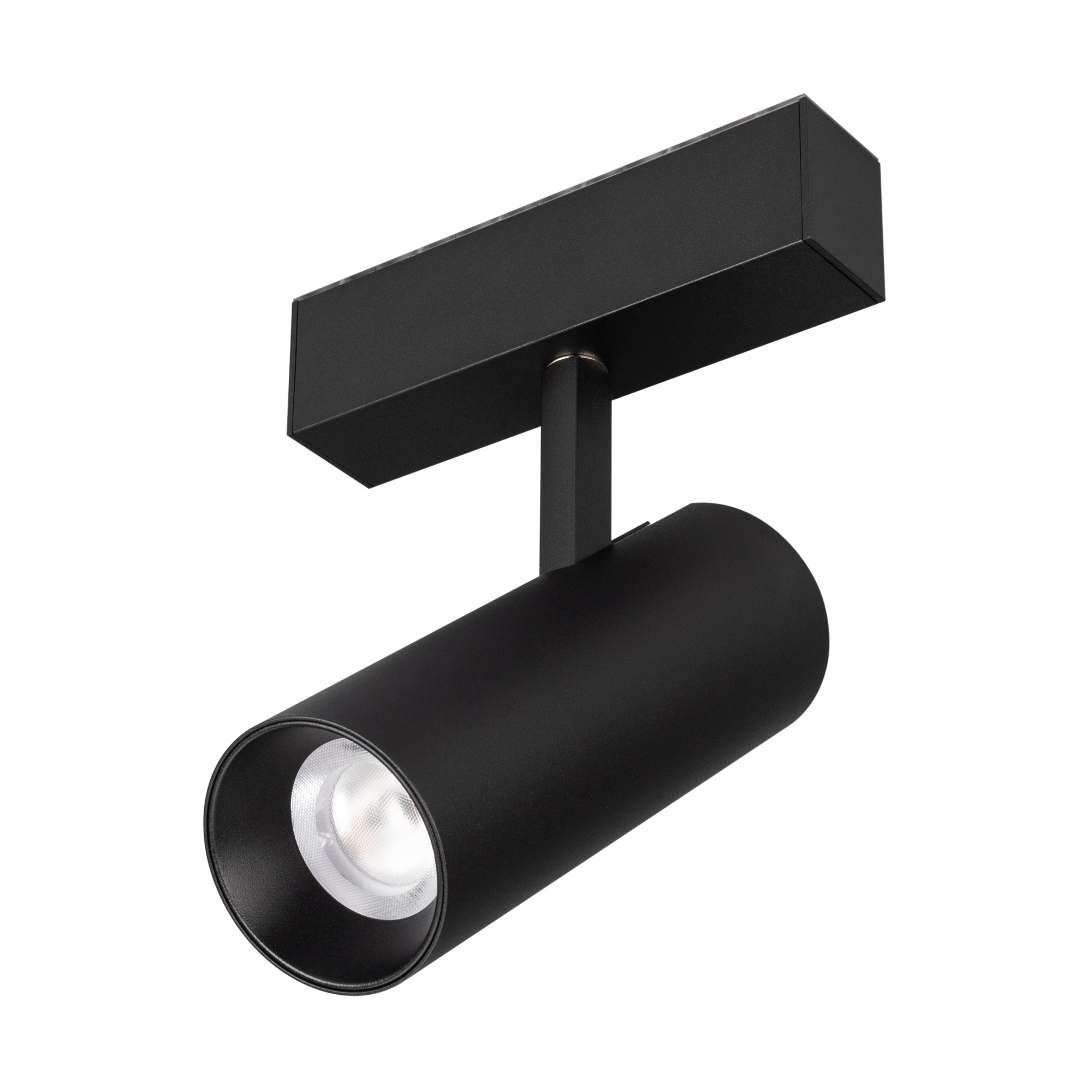 Светильник MAG-SPOT-45-R65-18W Warm3000 (BK, 36 deg, 24V, DALI) 046595 - Светильник поворотный для магнитных треков шириной 45мм, 18Вт c управлением DALI. Цвет свечения ТЕПЛЫЙ 3000K, световой поток 1100лм, угол 36°, CRI>90. Корпус прямоугольный, металл, ц
