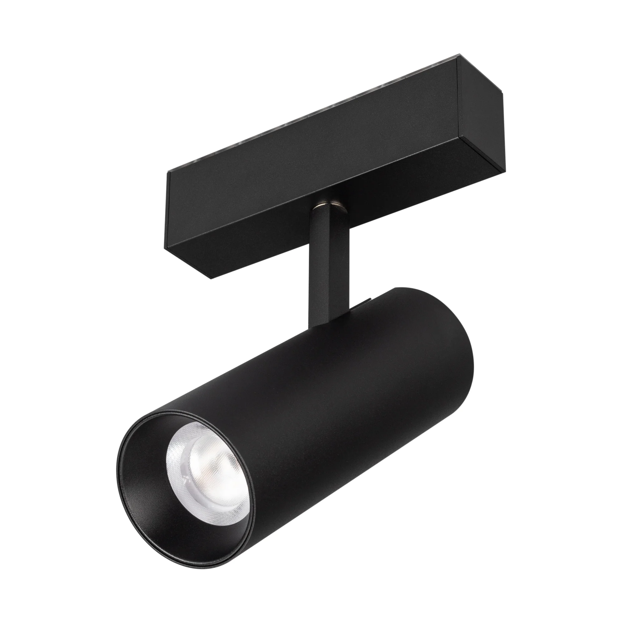 Светильник MAG-SPOT-45-R65-18W Warm3000 (BK, 36 deg, 24V, DALI) 046595 - Светильник поворотный для магнитных треков шириной 45мм, 18Вт c управлением DALI. Цвет свечения ТЕПЛЫЙ 3000K, световой поток 1100лм, угол 36°, CRI>90. Корпус прямоугольный, металл, ц