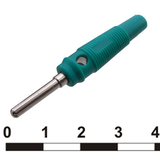 10-0077 GREEN - Штекер 10-0077 зеленый, винтовое крепление