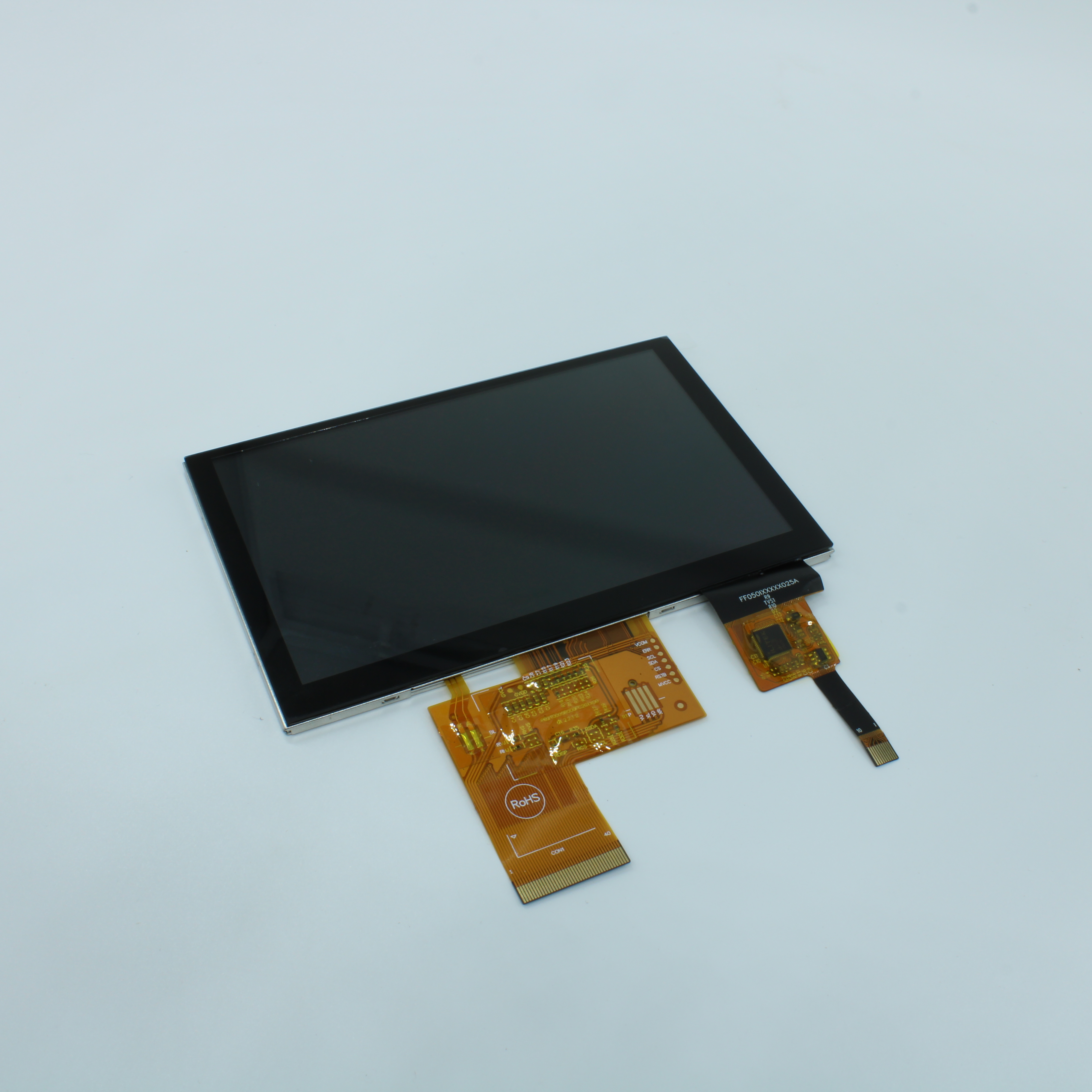 WF50FTWAGDNG0# - TFT 5.0" + емкостная тач-панель, LED подсветка, 800 x 480, IPS, интерфейс RGB-24 бит, яркость 400 Кд/м2, -30...+80°C