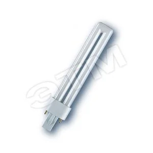 Лампа энергосберегающая КЛЛ 9вт Dulux S 9/840 2p G23 Osram