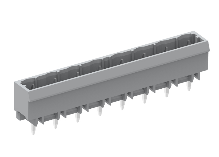 Вилочный разъем на плату 475209 - Вилочный разъем, горизонтальный, на плату, шаг: 7.5 мм, 9 полюсов, фиксация на плате пайкой, исполнение: стандартное, 500V, 12A, цвет: серый