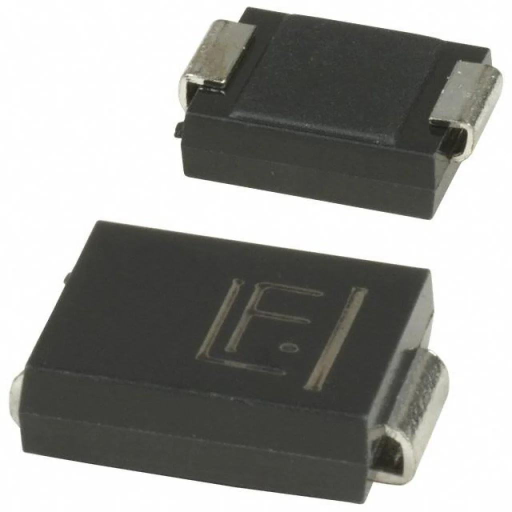 1.5SMC68A - Диод защитный от перенапряжения - TVS (супрессор) 58.1В включение 92В ограничение, однонаправленный