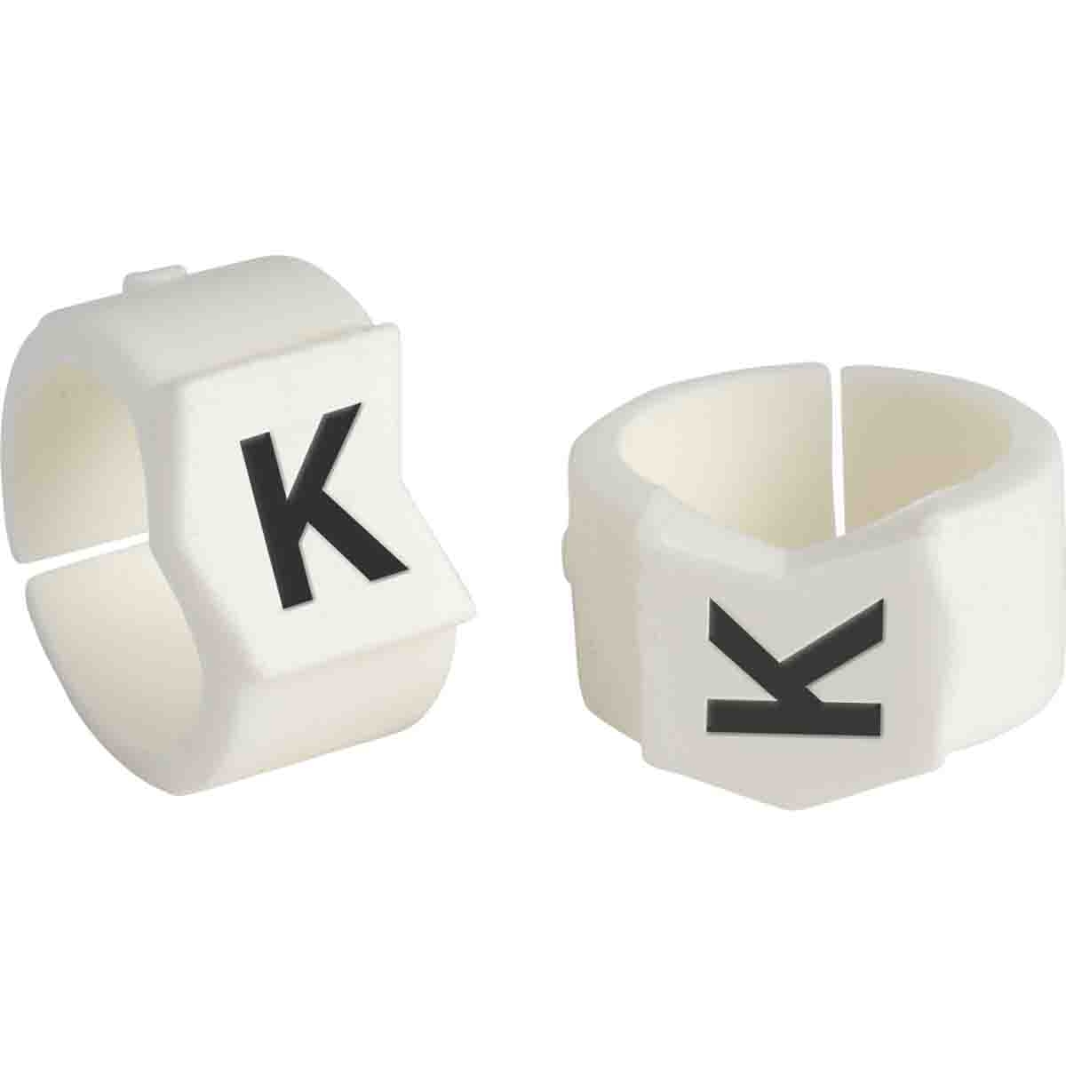 brd133620 - SCN-45-K клипсы белые, 50шт/упак, для провода 11,2-15,0мм диаметра, легенда K