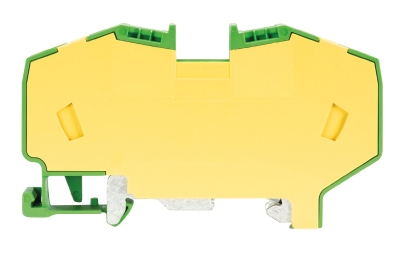 Клемма заземл. WKF 16 SL/35 - Заземляющая клемма, тип фиксации провода: пружинный, номинальное сечение: 16 мм кв., 1000V, ширина: 12 мм, цвет: желто-зеленый, тип монтажа: DIN 35