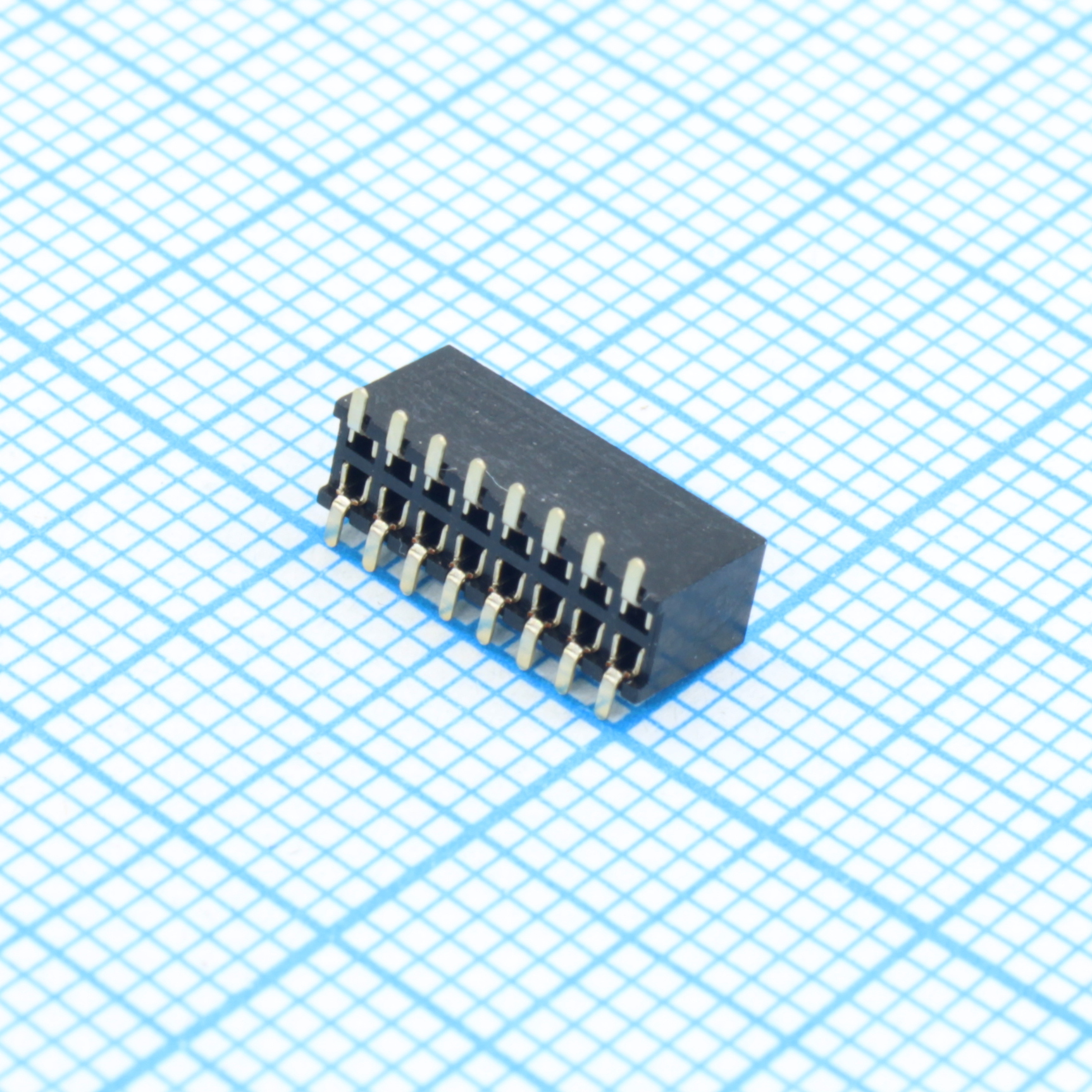 DS1065-05-2X8S8BSXB - Гнездо на плату 2х8 контактов, шаг 1.27мм, SMT, высота 4.40мм