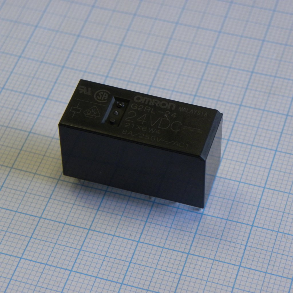 G2RL-24-24DC - Реле, Конфиг: 2C; Uкатушки: 24 В; DC; Мощность катушки (max): 400 мВт; контакты: 8 А; UDC: 30 В