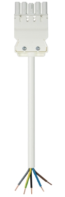 Соединитель GST18I5KSB- 15E 10WS - Кабельная сборка, оконеченная розеточным разъемом GST18i5, и свободным концом, 5 полюсов, длина кабеля: 1 метр, сечение жил кабеля: 5х1,5 мм.кв., номинальное напряжение: 250V / 400V, номинальный ток: 16А, цвет разъема: б