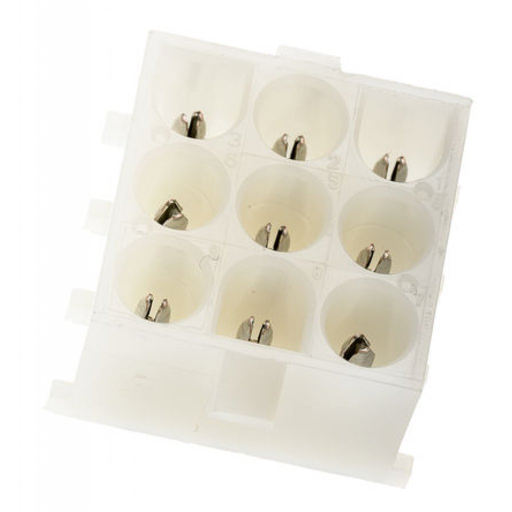 350432-1 - Разъем типа провод-плата, 6.35 мм, 9 контакт(-ов), Штыревой Разъем