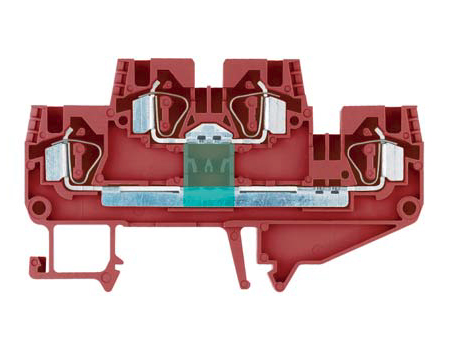 Клемма функц. WKF 4 E/35 G2 ROT - Многоуровневая функциональная клемма, тип фиксации провода: пружинный, номинальное сечение: 4 мм кв., ширина: 6 мм, цвет: красный, тип монтажа: DIN 35
