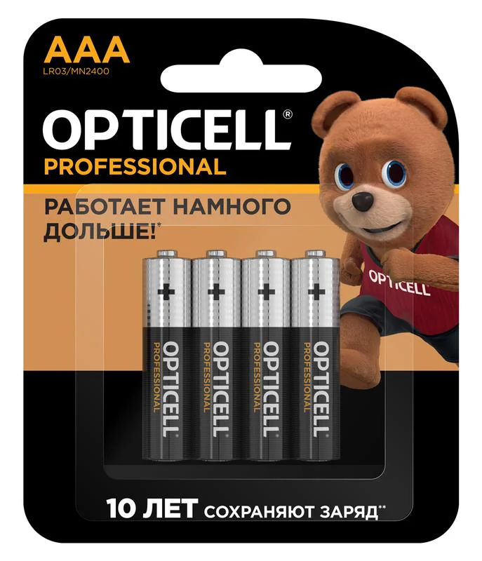 Элемент питания алкалиновый AAA/LR03 (блист. 4шт) Professional 5052002