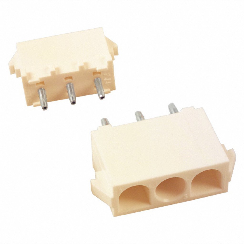 350429-1 - Разъем питания типа провод-плата, вертикальный, Серия Universal MATE-N-LOK, 3 контакта, штекер, 6,35 мм