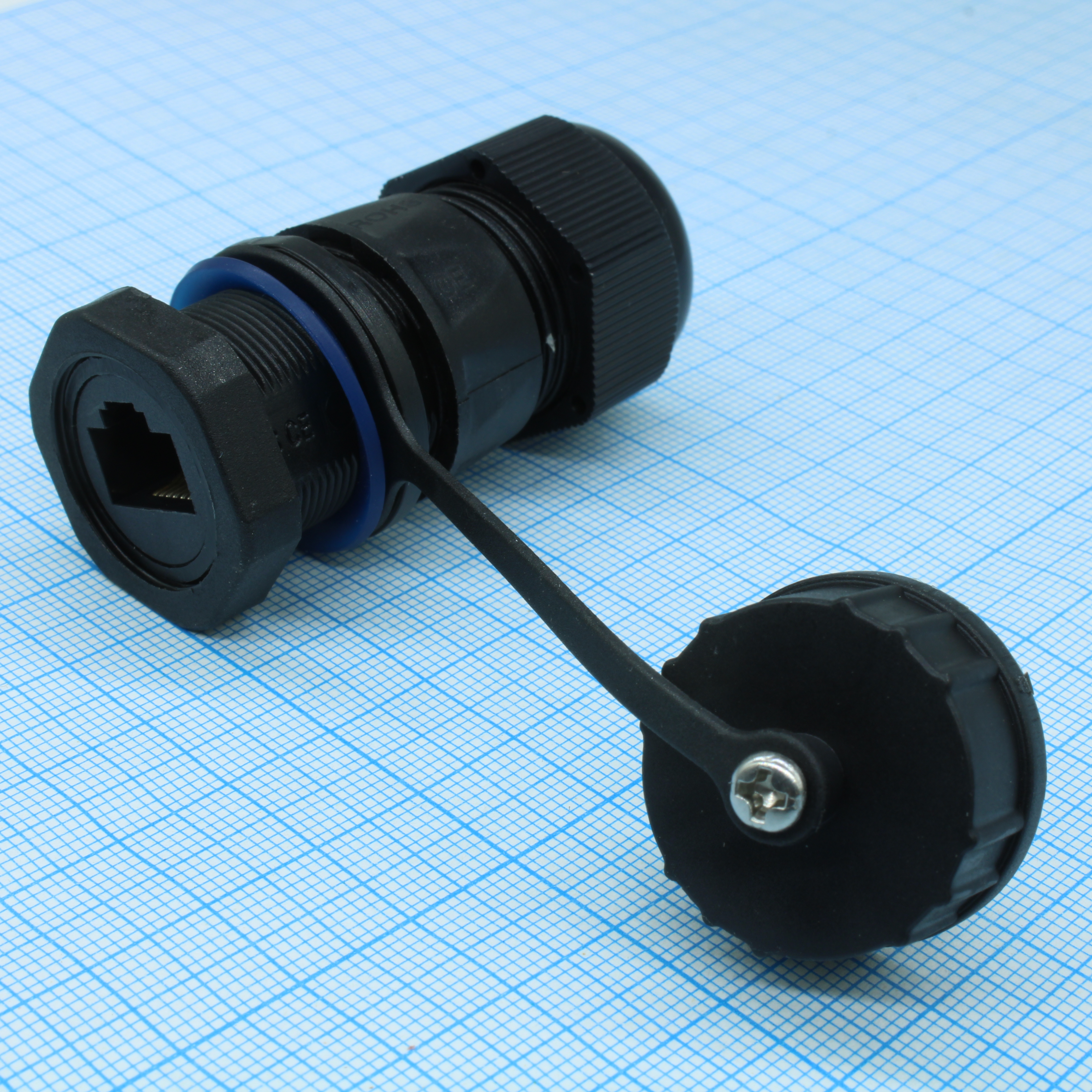 RJ45M20Z1-6AG - Разъём герметичный SZC RJ45M20Z1-6AG, 10BASE-T,100 BASE-T, 1000 BASE-T