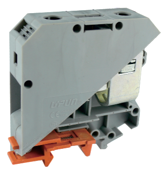 Проходная клемма UKJ-50 - Проходная клемма, тип фиксации провода: винтовой, номинальное сечение: 50 мм кв., 150A, 1000V, ширина: 20 мм, цвет: серый, тип монтажа: DIN 35