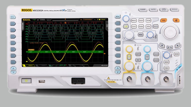MSO2302A-S - Осциллограф цифровой, 2 канала x 300МГц + Логический анализатор+Генератор сигналов