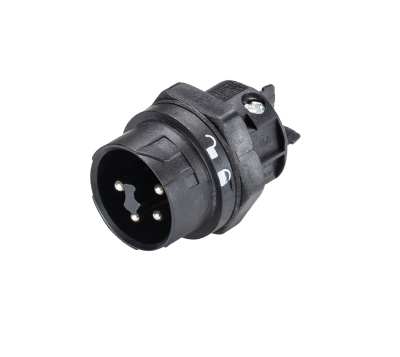 Разъем RST16I5/4S S1 M03 SW - Вилочный разъем в панель М20, IP68(69k), 4 полюсов, цвет: черный, номинальные характеристики: 250/400V+PE 16A, серия gesis RST MINI