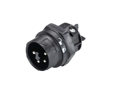 Разъем RST16I5/4S S1 M03 SW - Вилочный разъем в панель М20, IP68(69k), 4 полюсов, цвет: черный, номинальные характеристики: 250/400V+PE 16A, серия gesis RST MINI