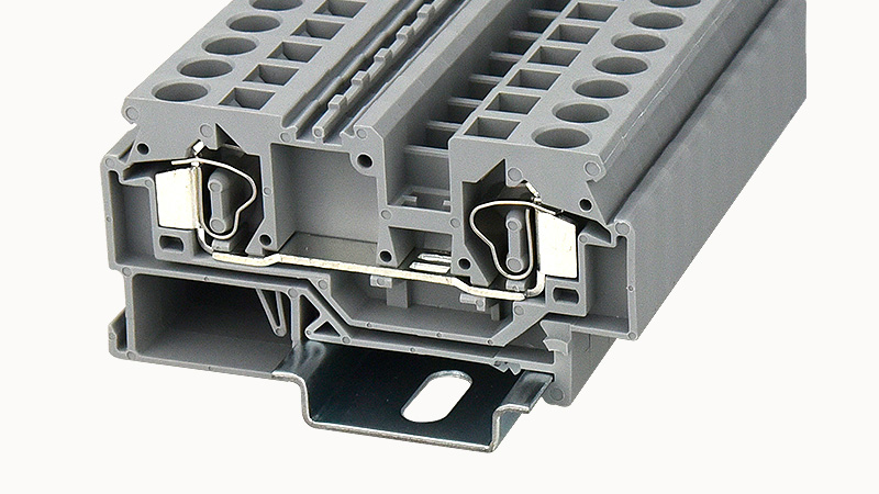 Проходная клемма WS6-01P-11 - Проходная клемма, тип фиксации провода: пружинный, номинальное сечение: 6 мм кв., 41A, 800V, ширина: 8 мм, цвет: серый, тип монтажа: DIN35