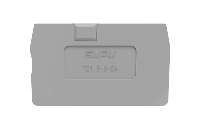 Торцевая крышка TC1.5-2-GY-EA - Торцевая крышка для клемм TC1.5-2-..., цвет: серый