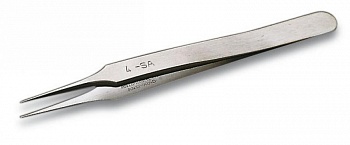 4SA - Точный пинцет с очень тонкими острыми концами из специальной нержавеющей стали, не магнитится, 110мм, 13гр.