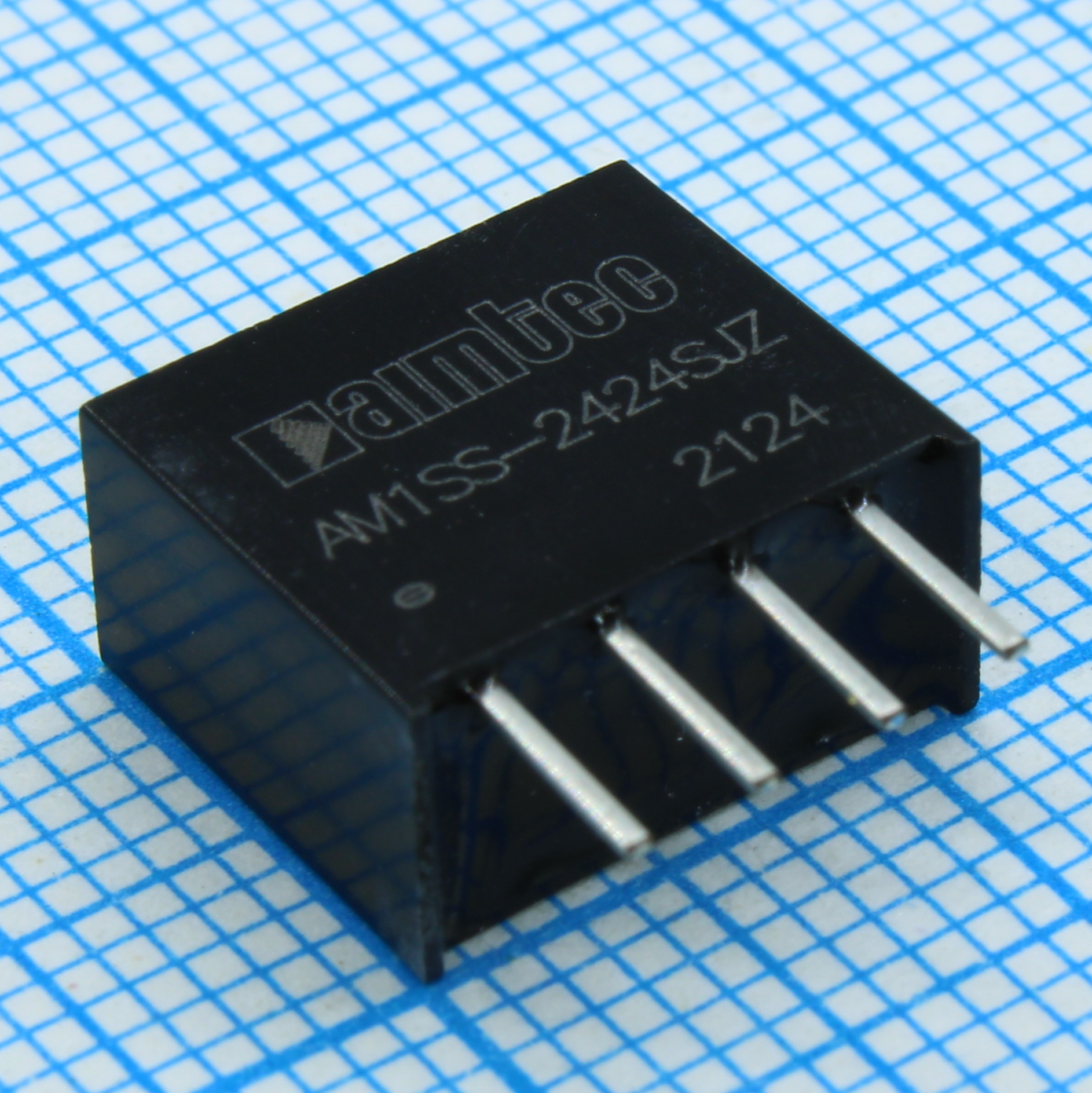 AM1SS-2424SJZ - DC/DC, 1Вт, вход 21.6…26.4В, выход 24В/0.005…0.042А, изоляция 1500В DC, КПД 81%, максимальная емкостная нагрузка не более 220мкФ, SIP4, 11.6x6x10.16мм, -40…105°C, пластик