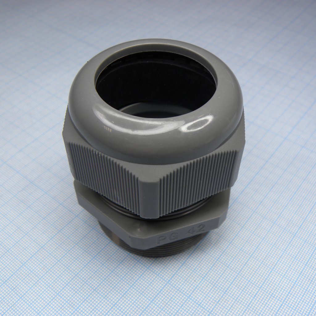 DDL-PG42P-1 (grey) - Кабель ввод, крепление на панель, гайка для крепления на панель приобретается отдельно
