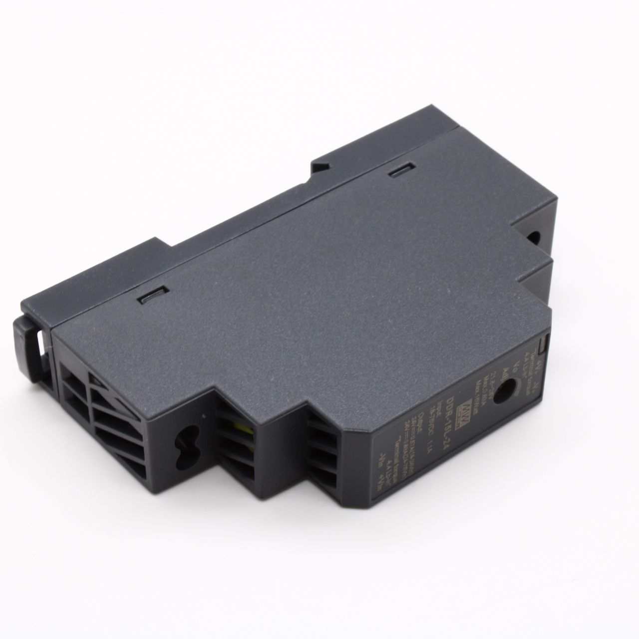 DDR-15L-24 - DC-DC, 15Вт, вход 18…75 В DC, выход 24В/0.63А, изоляция 4000В DC, в кожухе на DIN-рейку, 17.5х90х54.5мм, -40...+85°С