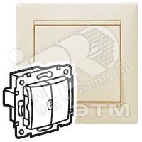Выключатель 2-кл. СП Valena 10А IP31 с индикацией механизм сл. кость (DIY-упак.) Leg 695606
