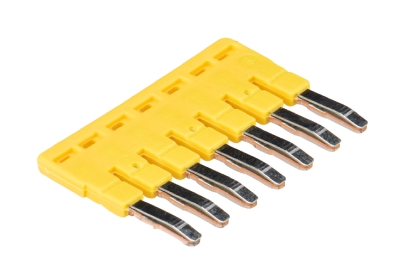 Соед. мостик IVB WKF 2.5-7 - Соединительная перемычка, втычная, изолированная, 7 полюсов, для клемм 2,5 мм кв., шаг 5 мм, цвет: желтый