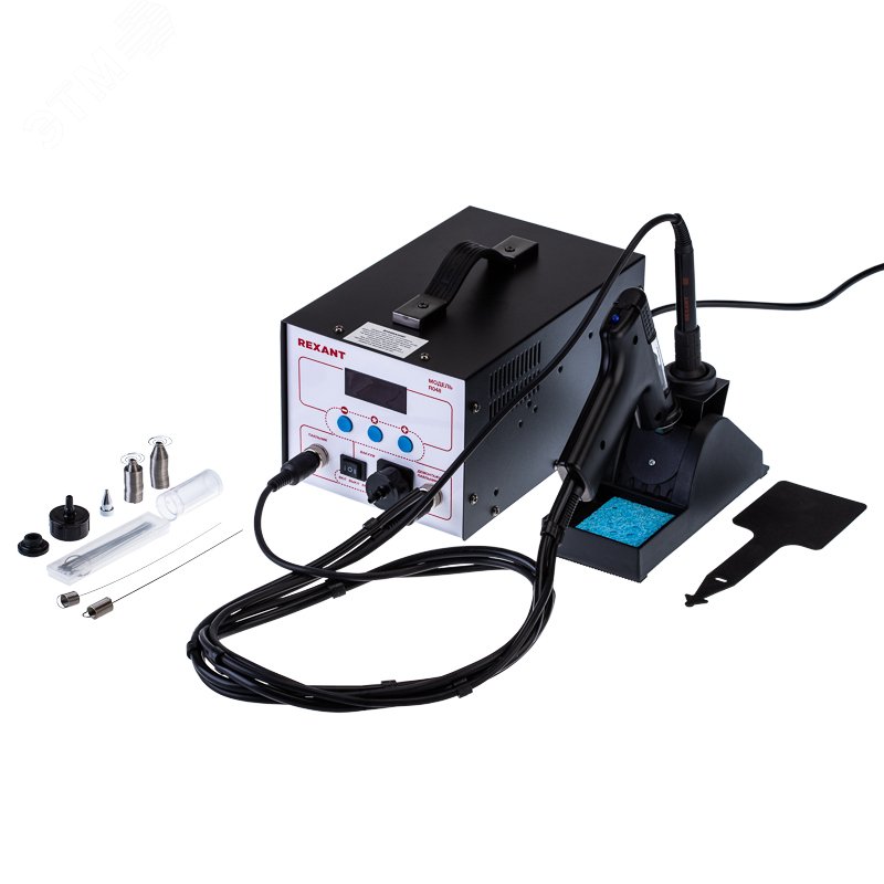 Паяльная станция R048 - Паяльная станция (паяльник + демонт. паяльник), модель R048, цифровая, 200-480°C, LED дисплей