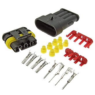 7041-1.5-21/11 - Разъем автомобильный соединитель 4 конт, 12/ 24 В, комплект вилка 7041-1.5-11, розетка 7041-1.5-21