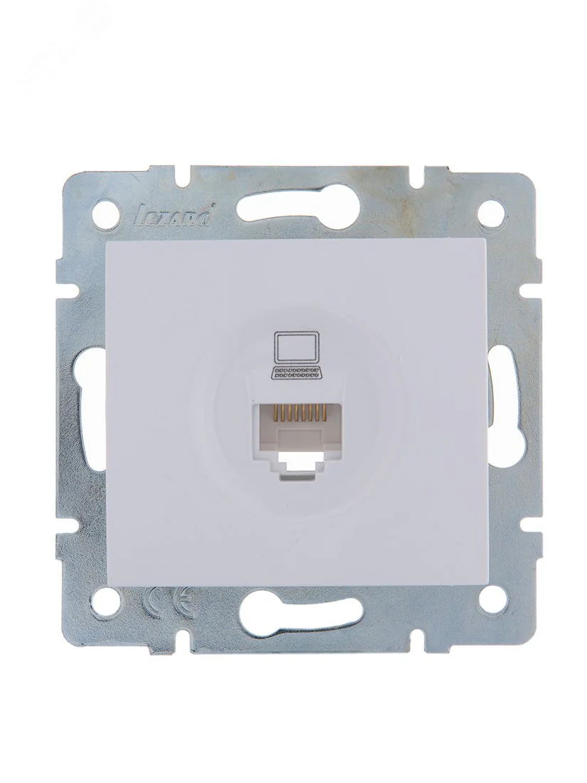Розетка компьютерная 1-м СП Karina RJ45 механизм бел. 707-0288-139