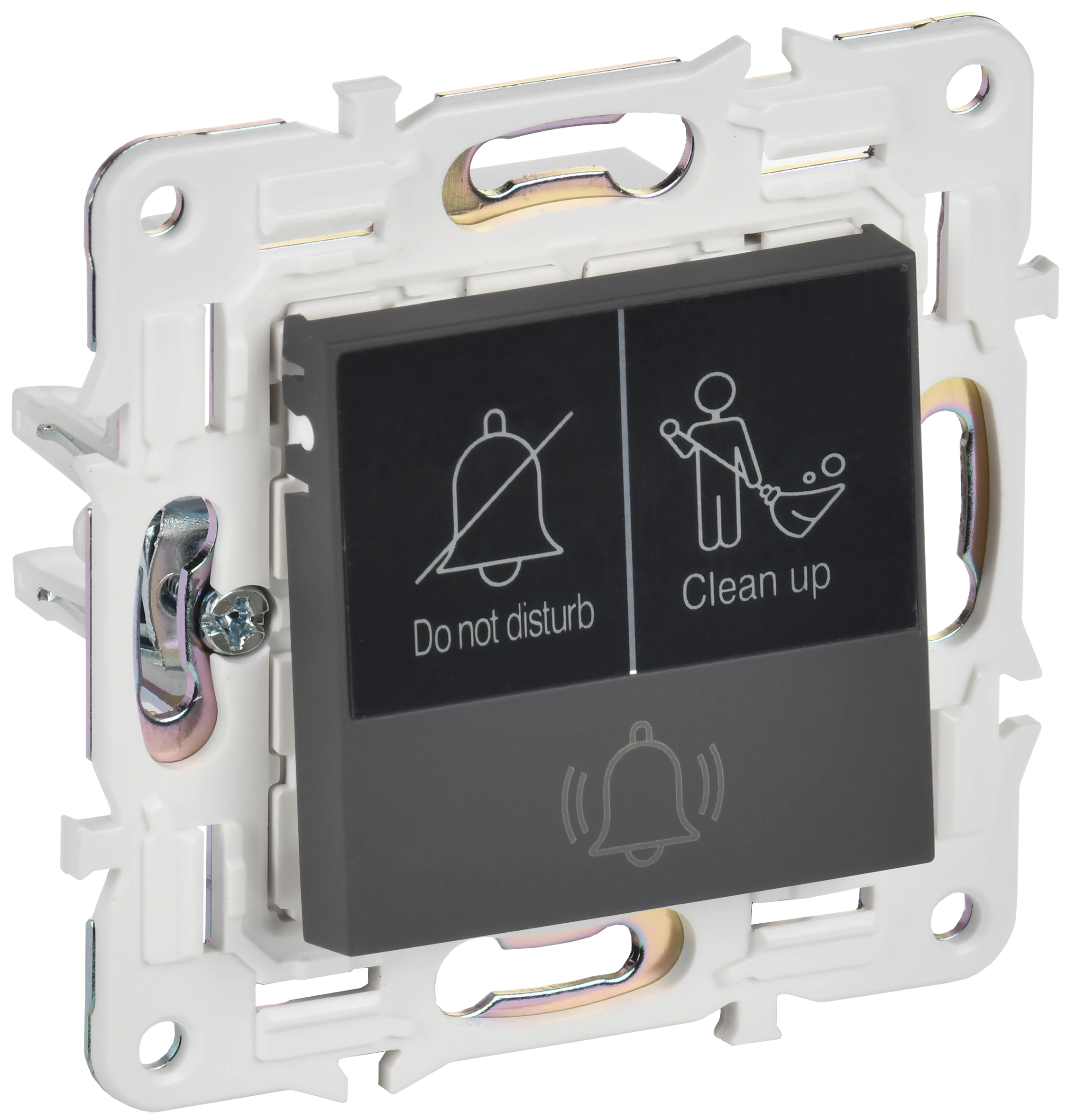 SKANDY Кнопка звонка с индикацией для отелей 10А SK-V17G графит IEK