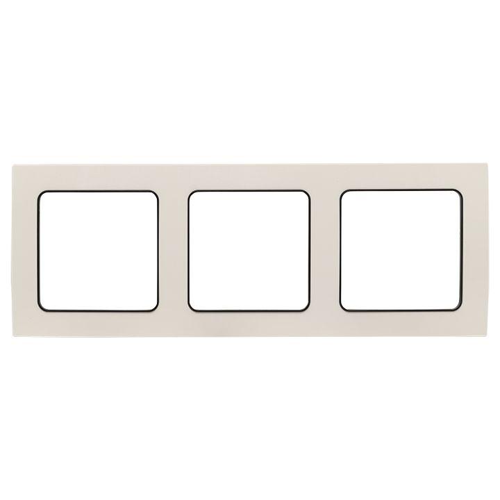 Рамка 3-м Стокгольм бел. с линией цвета черн. PROxima EZM-G-304-20