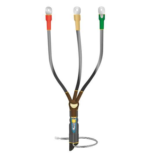 Муфта кабельная концевая внутр. установки 10кВ КВТпН 3х(70-120мм) с болт. наконечн. 22020055