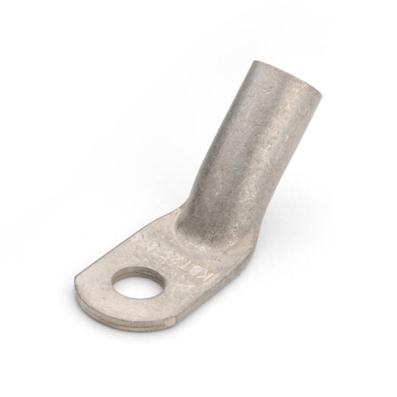 ТМЛС (45) 50-10 - Наконечник кабельный медный луженый стандарта «КВТ» кольцевой М10 с хвостовиком под 45° для опрессовки проводов сечением 50 мм2