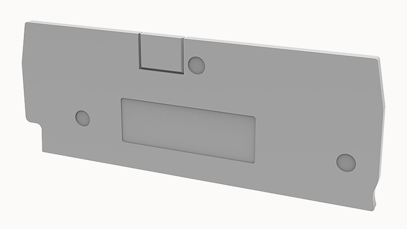 Торцевая крышка D-DS1.5-QU-01P-11 - Торцевая крышка, для клемм DS1.5-QU..., цвет: серый