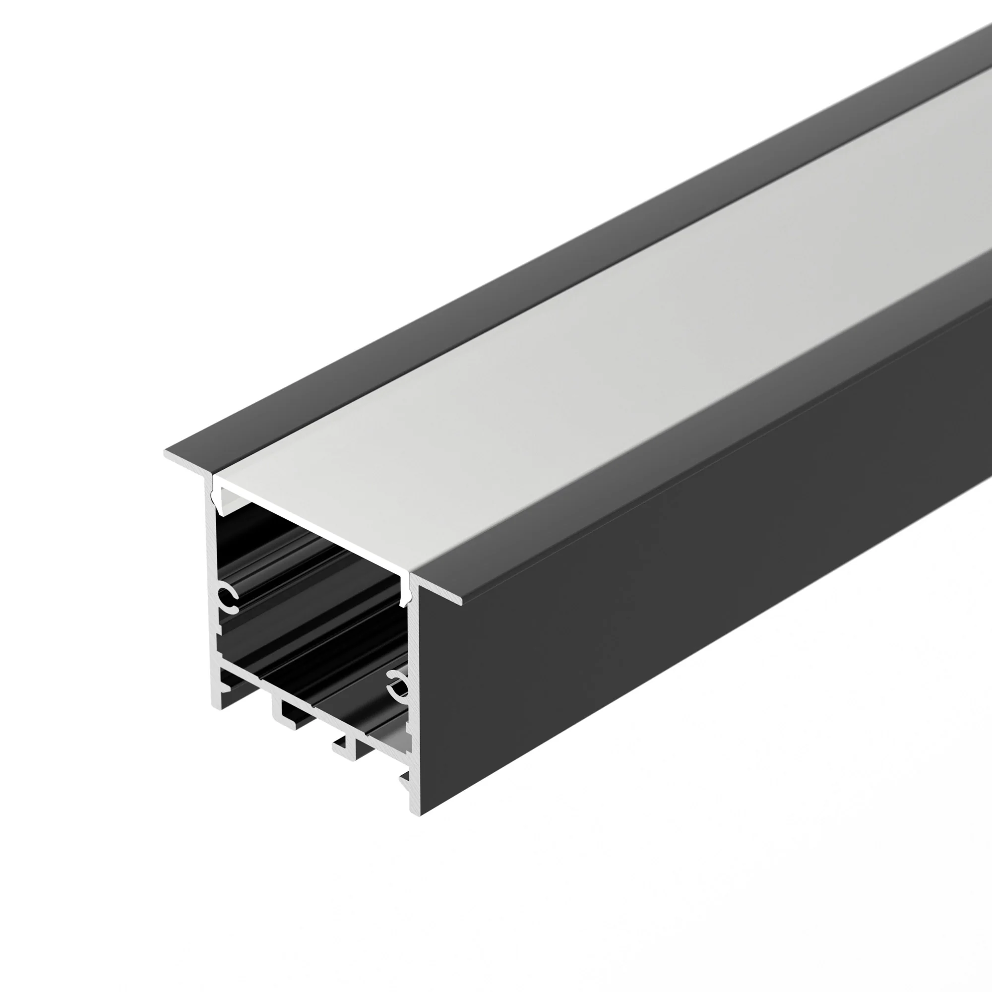 Профиль SL-LINIA49S-F-2000 ANOD BLACK 039389 - Алюминиевый анодированный профиль для светодиодных лент и линеек. Цвет - чёрный. Габаритные размеры (LхWхH): 2000x49x37,5 мм, паз для установки 35 мм. Ширина площадки для ленты 30,5 мм. Экраны, заглушки и дру