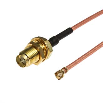 UFL-F/SMA-F JV-003 13CM - Разъем высокочастотный, кабельная сборка UFL гнездо - SMA гнездо, длина 13 см